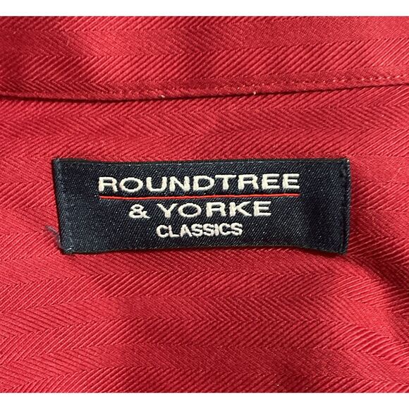 Roundtree & Yorke 3X Red Dress Shirt - Picture 7 of 9